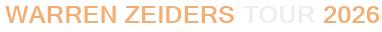 Warren Zeiders Tour 2026